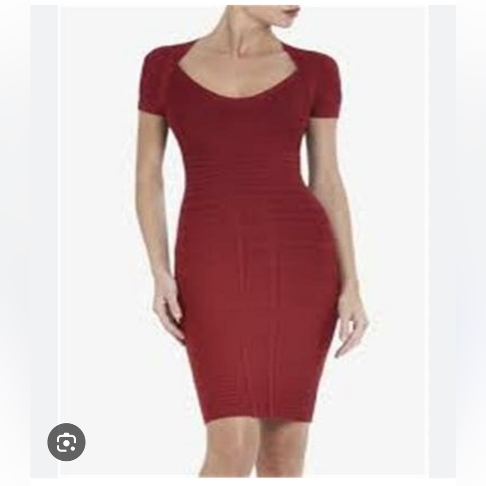 Herve Leger bandage Bailey red mini dress, size S